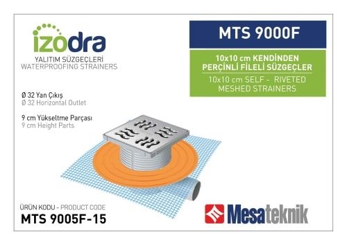 Mesa Teknik İzodra MTS 9000F (10x10 cm) Kendinden File Perçinli Paslanmaz Izgaralı Süzgeç Sistemleri