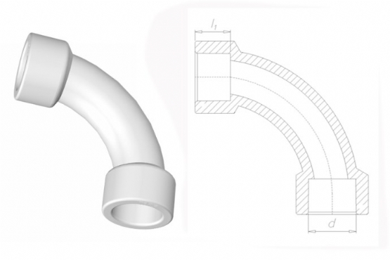 Fırat Boru PPRC Kavisli Dirsek (Dişi)